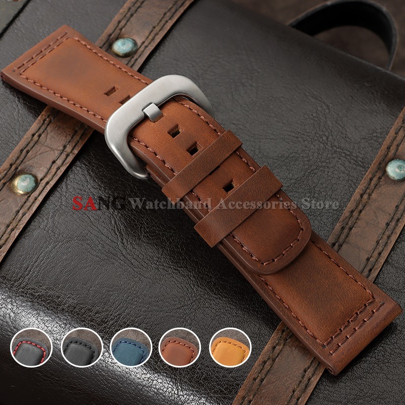 Smartwatch Vintage Watches For Women - 28mm Vintage lederen horlogeband kalfsleer horloges