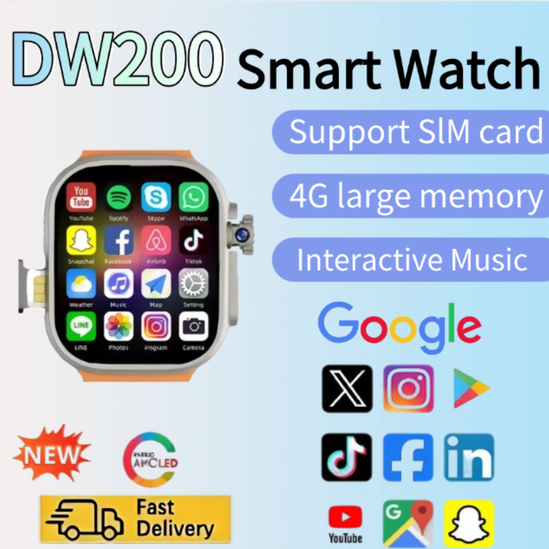 Smartwatch Watches Price - Netwerk Smartwatch DW200 SIM-kaart Draaibare Camera